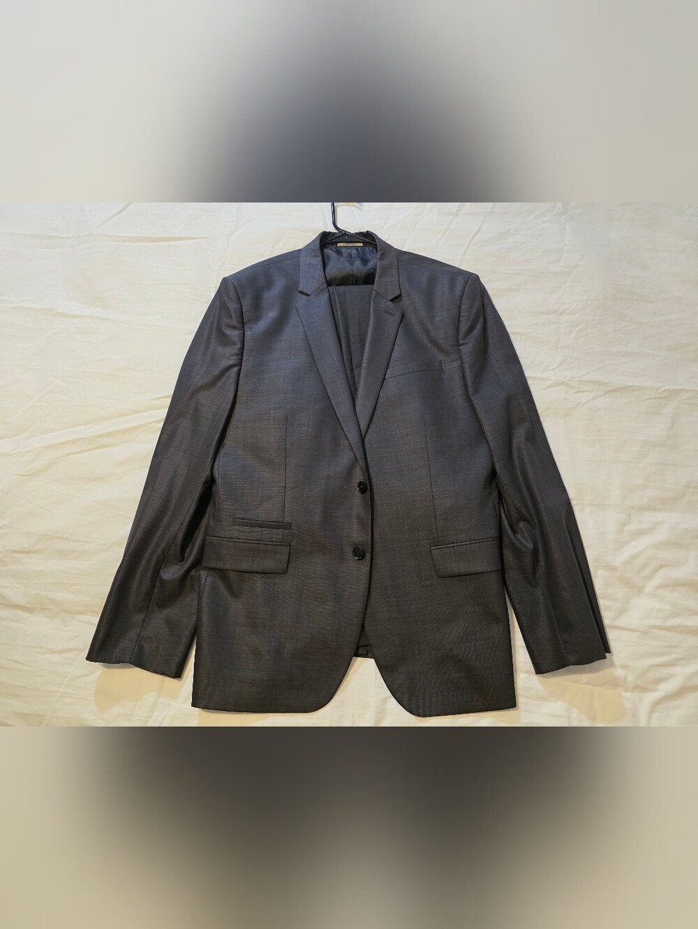 Express Men's Charcoal Gray Wool Size 44R Pants Are 34/34